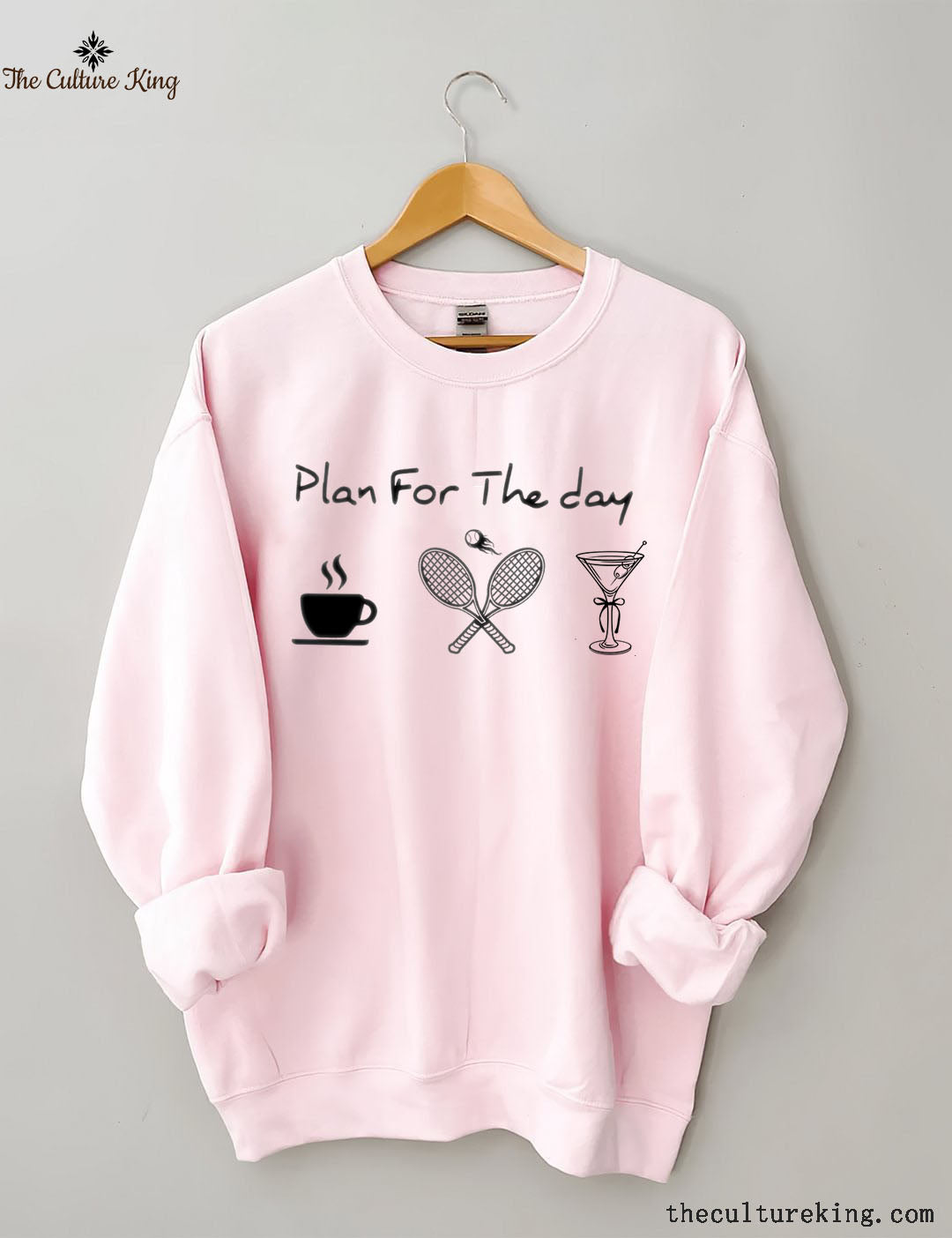 Plan For The Day Coffee Tennis Martini Sweatshirt