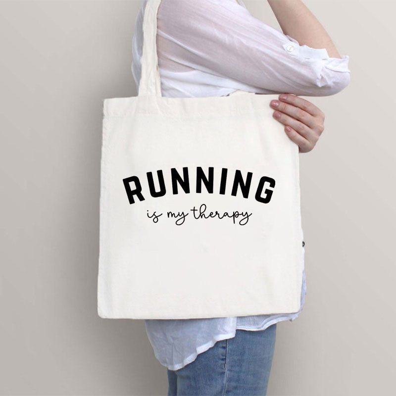 Running Is My Therapy Tote Bag