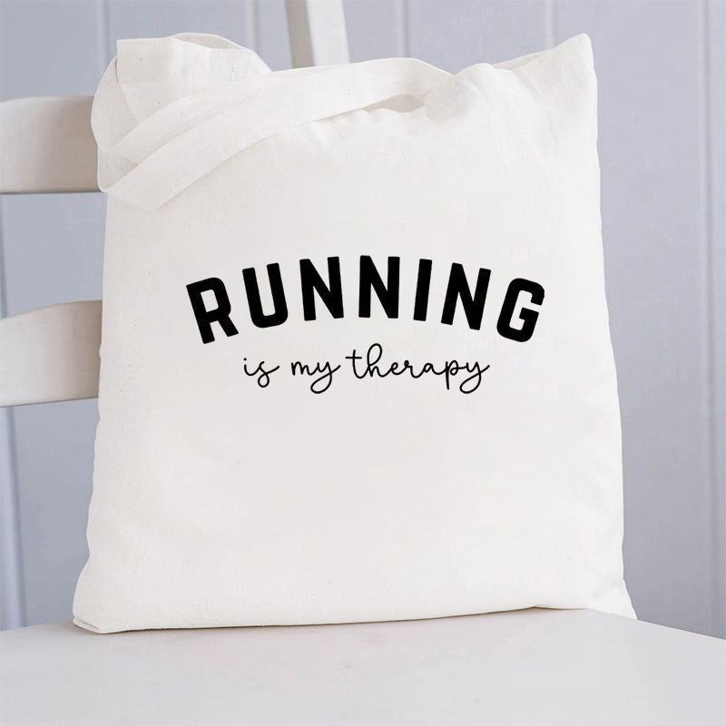 Running Is My Therapy Tote Bag