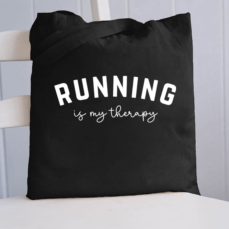 Running Is My Therapy Tote Bag