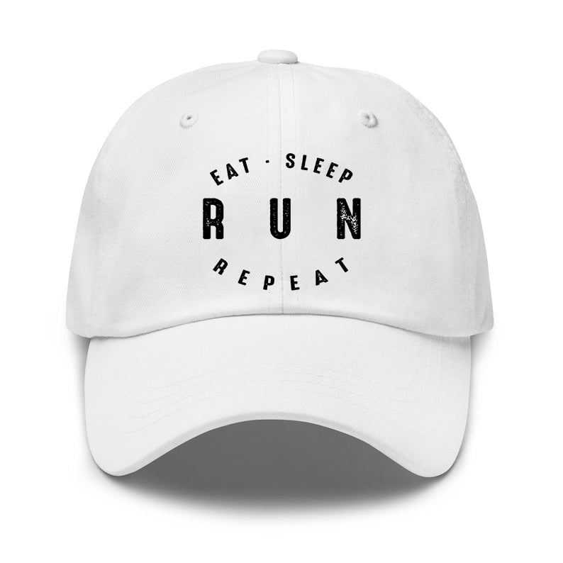 Eat Sleep Run Repeat Baseball Hat