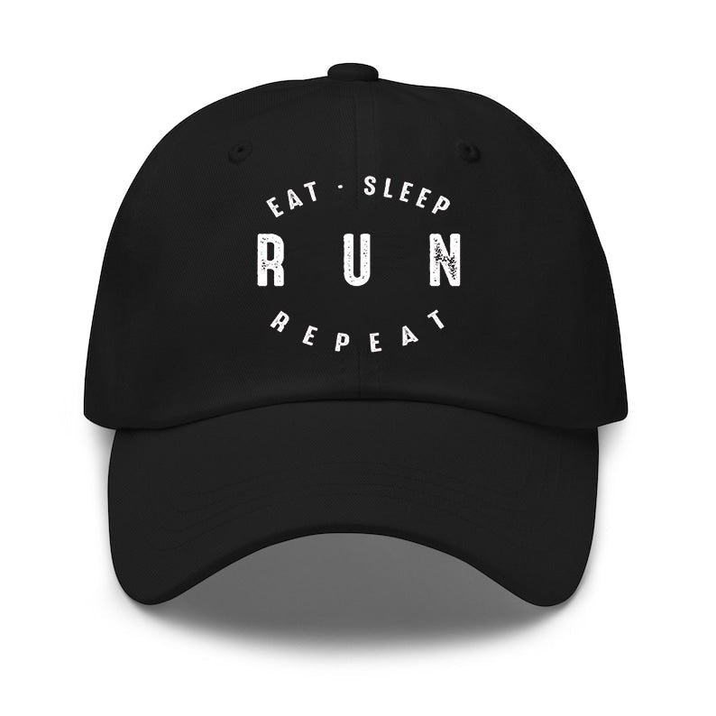 Eat Sleep Run Repeat Baseball Hat