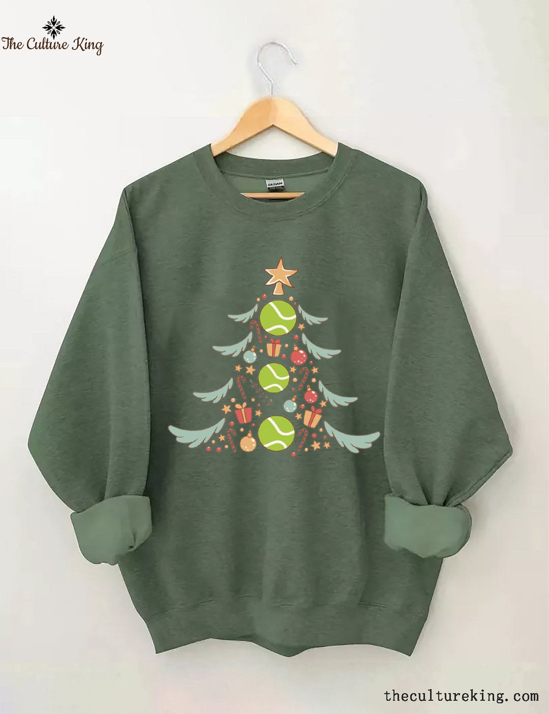 Tennis Christmas Tree Sweatshirt