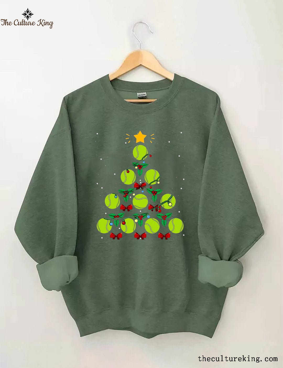 Tennis Ball Christmas Tree Sweatshirt