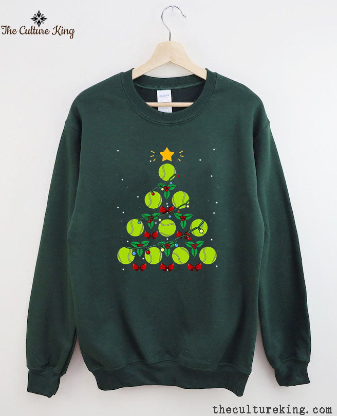 Tennis Ball Christmas Tree Sweatshirt