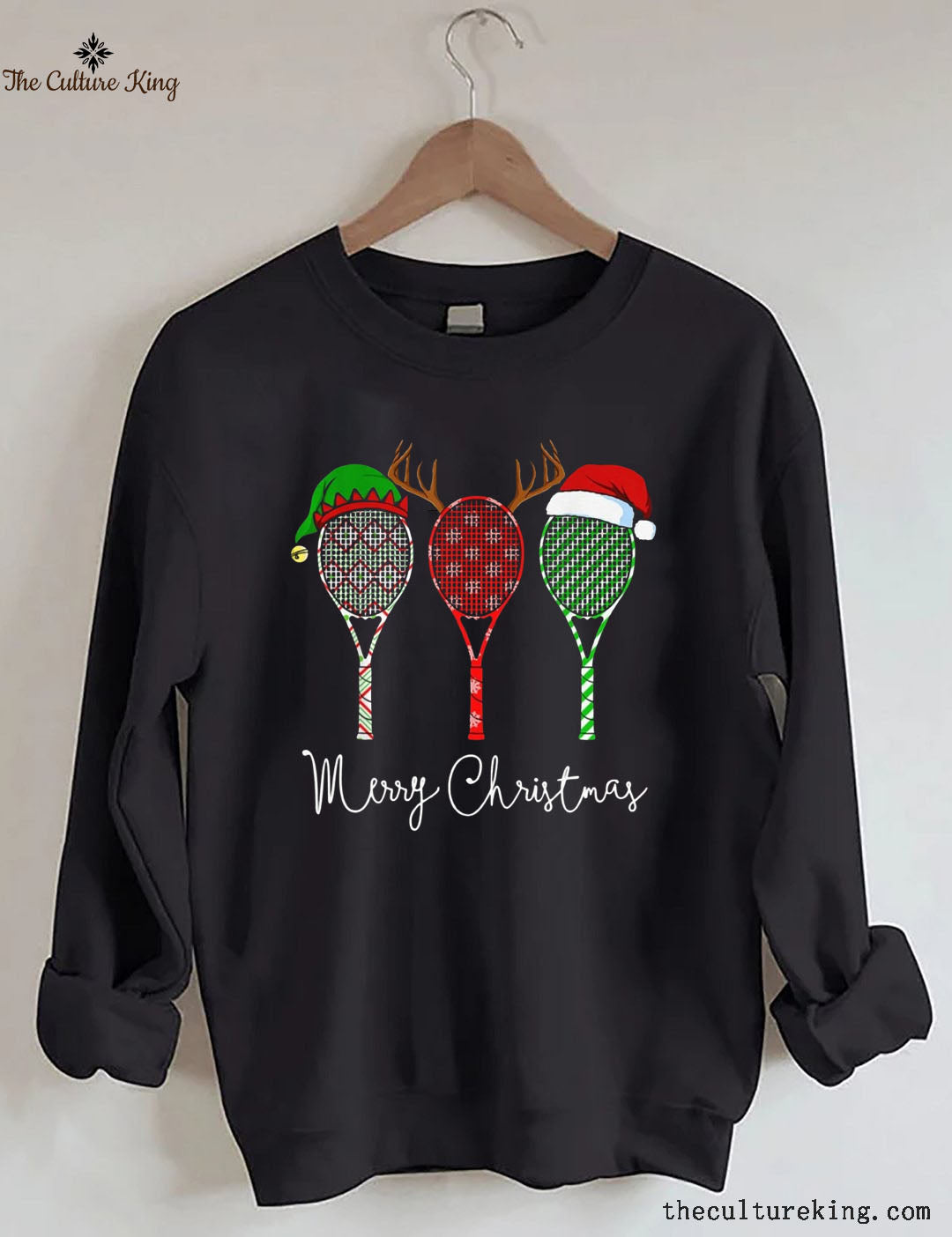 Merry Chistmas Tennis Racket Sweatshirt