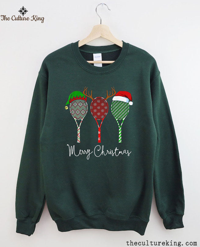 Merry Chistmas Tennis Racket Sweatshirt