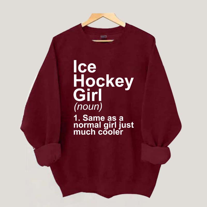 Ice Hockey Girl Sassy Sport Sweatshirt