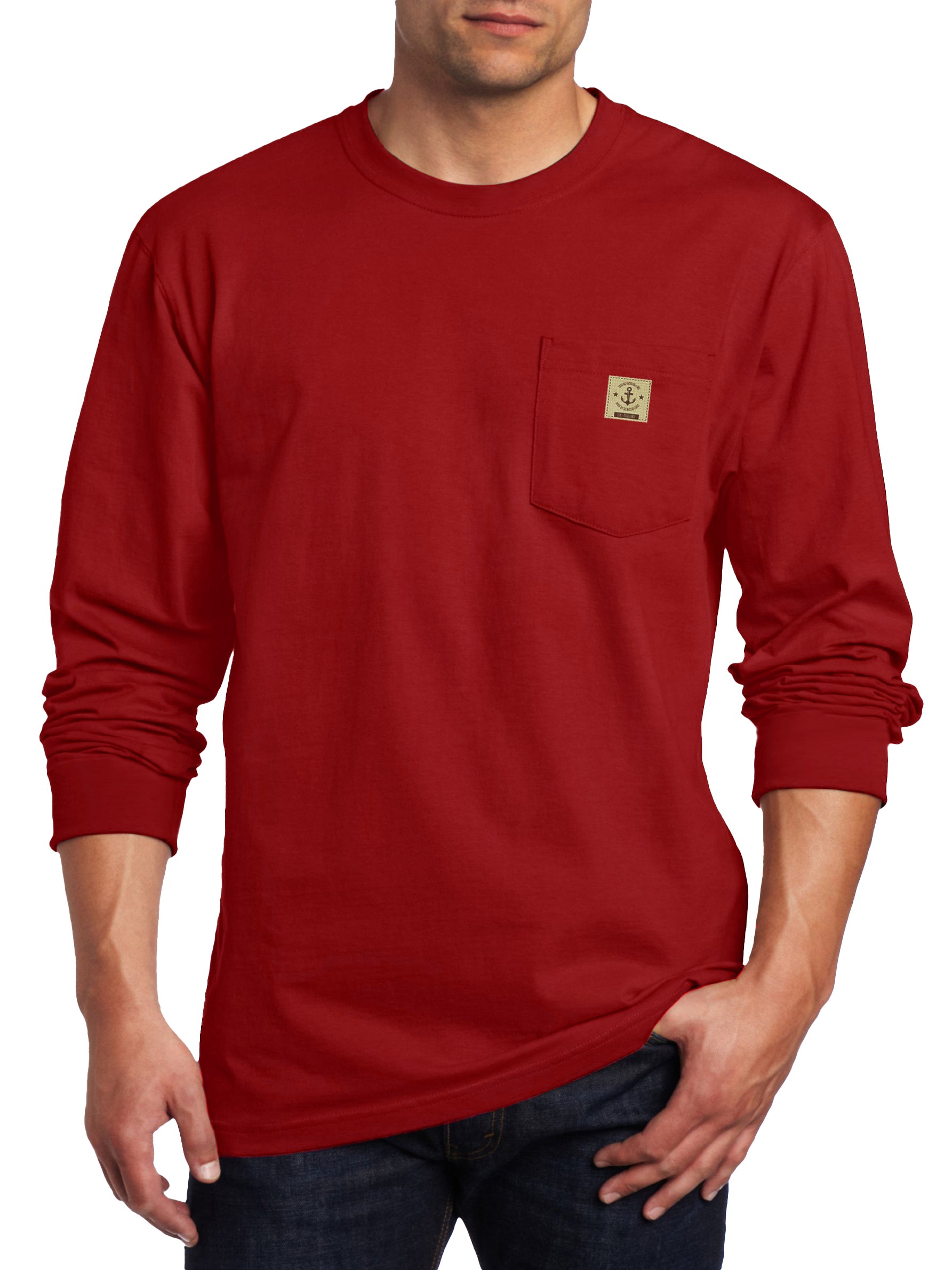 Men's Casual Sports Workwear Bottoming Long Sleeve Pocket T-shirt