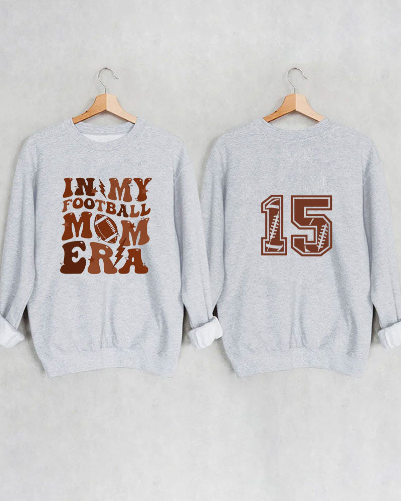 In My Football Mom Era Personalized Number Crewneck Sweatshirt