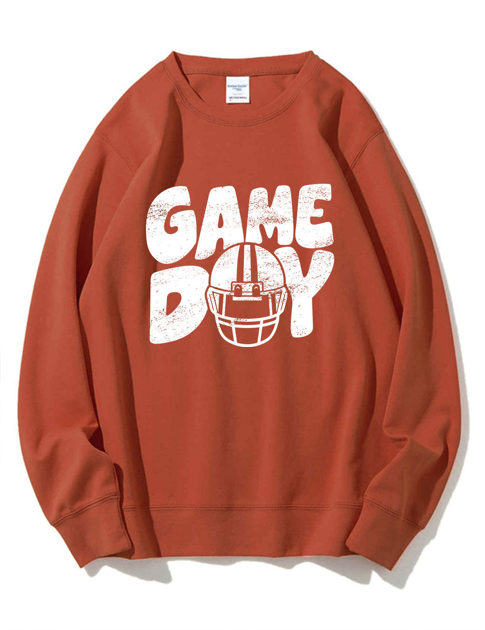 Distressed Helmet Football Game Day Sweatshirt