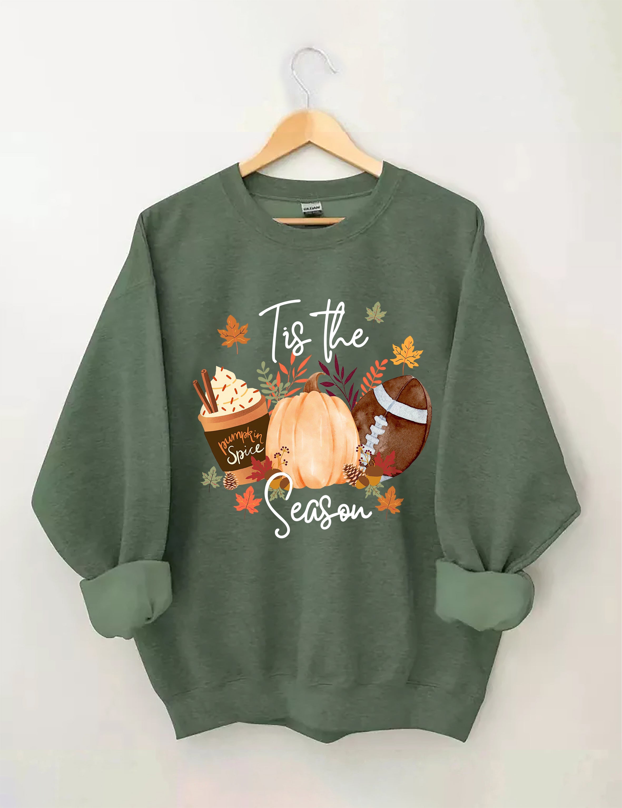 Flannels Bonfires Football Pumpkins Sweatshirt