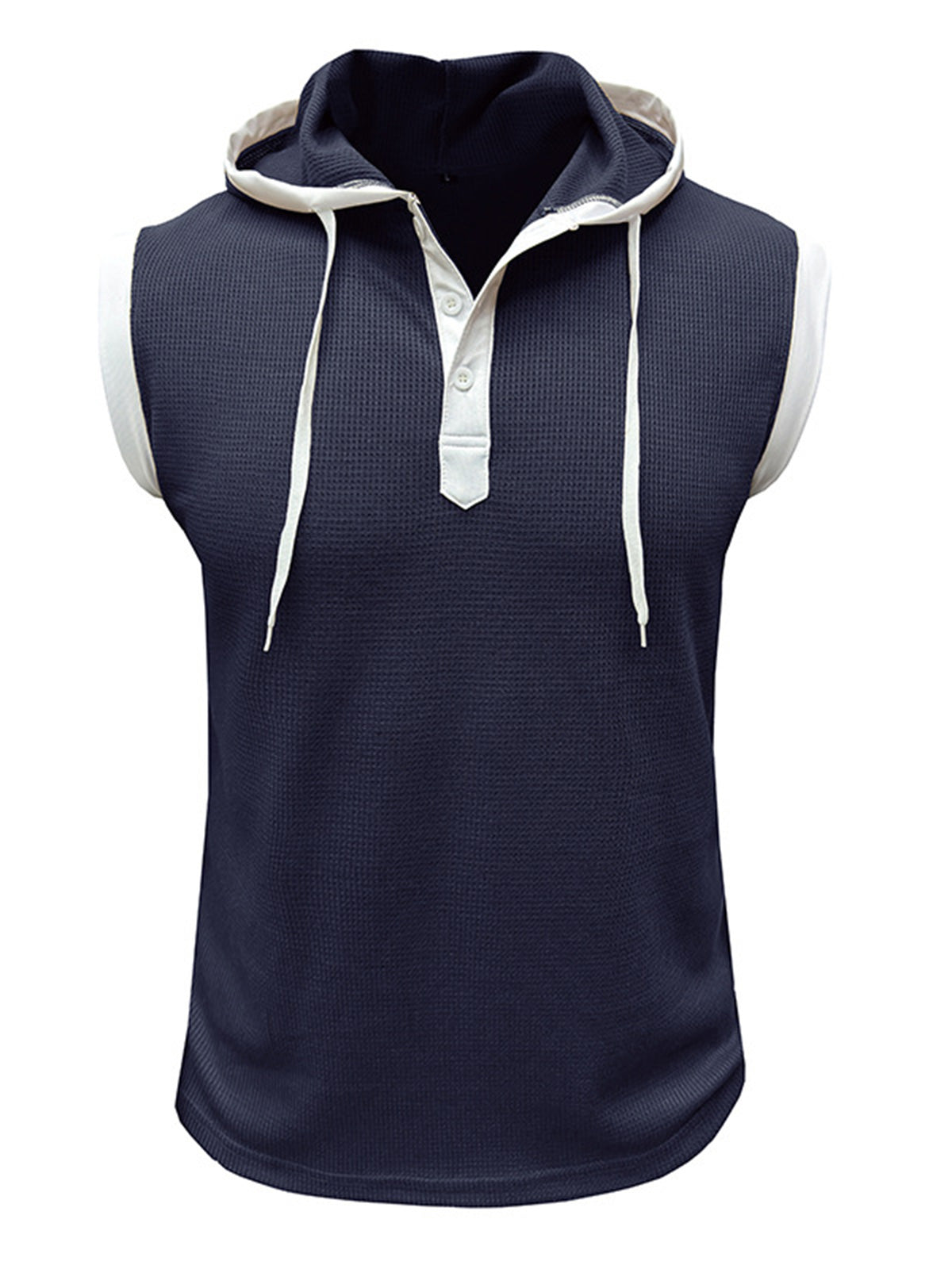 Men's Basic Casual Hooded Sleeveless T-Shirt Vest