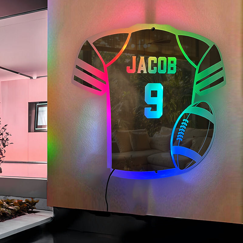 Personalized LED Cool Mirror Lights For Sports fans