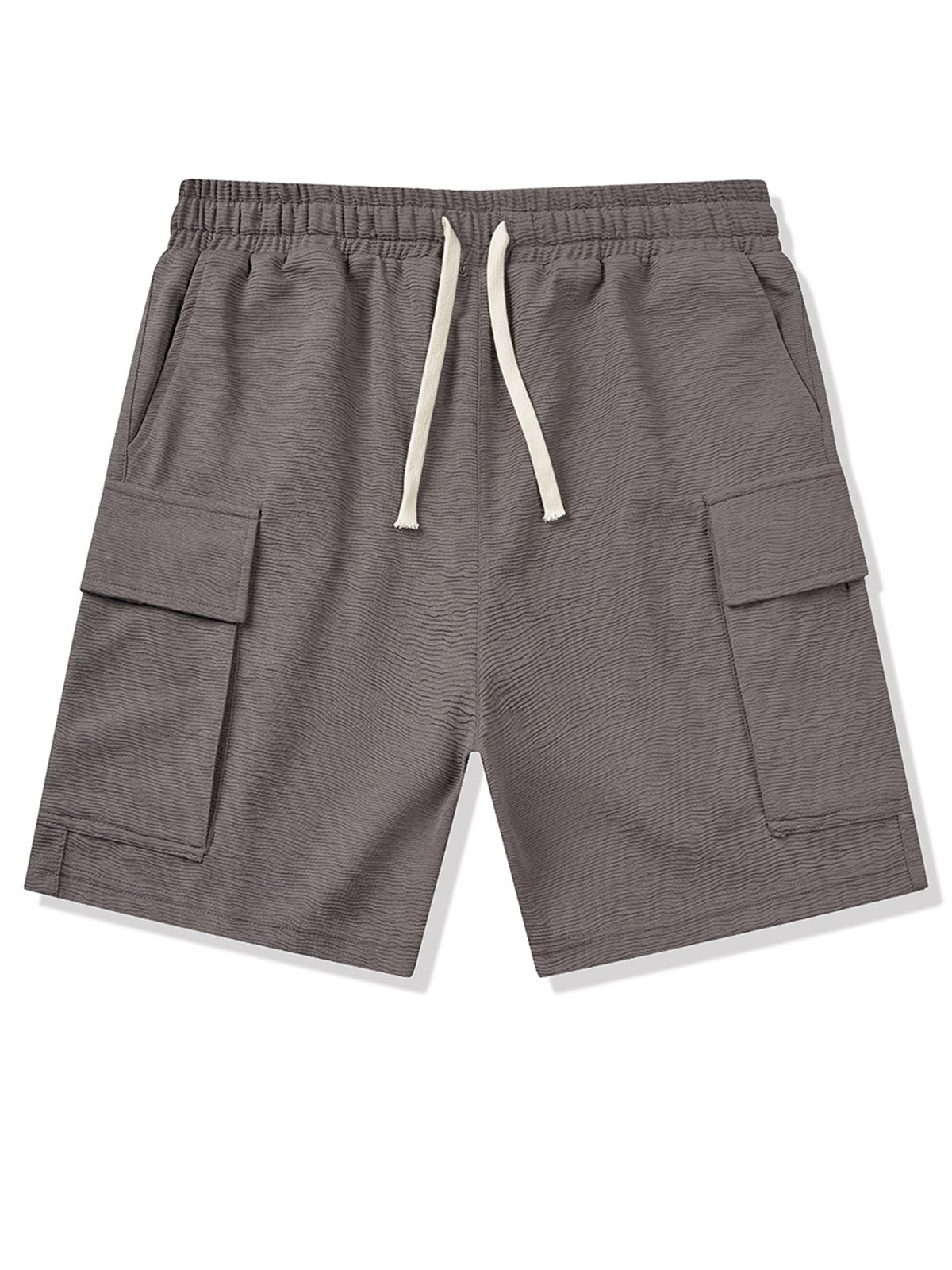 Men's Comfortable Loose Textured Solid Color Shorts