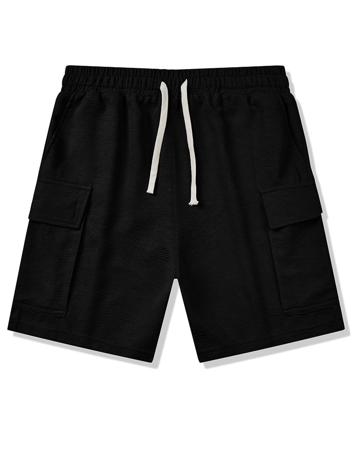 Men's Comfortable Loose Textured Solid Color Shorts