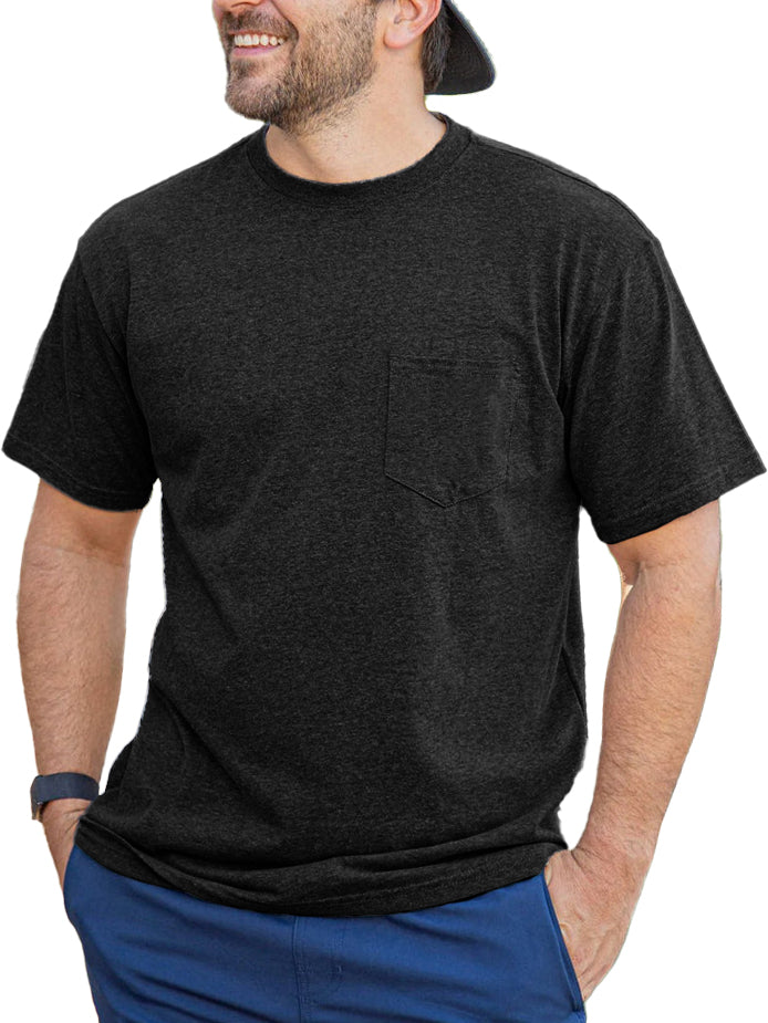 Men's Casual Solid Color Pocket Short Sleeve T-Shirt