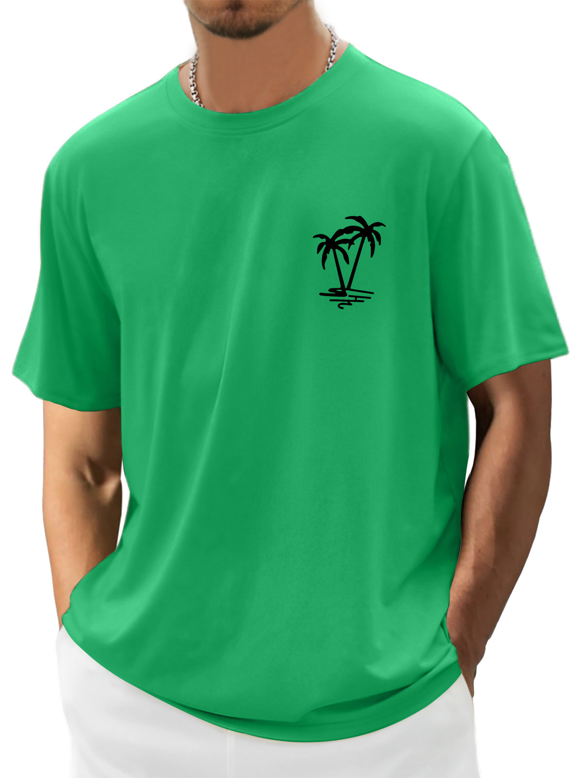 Men's Hawaiian Coconut Print Short Sleeve T-Shirt