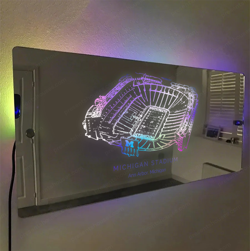 Michigan Stadium Mirror Light-Gifts For Sports Lovers