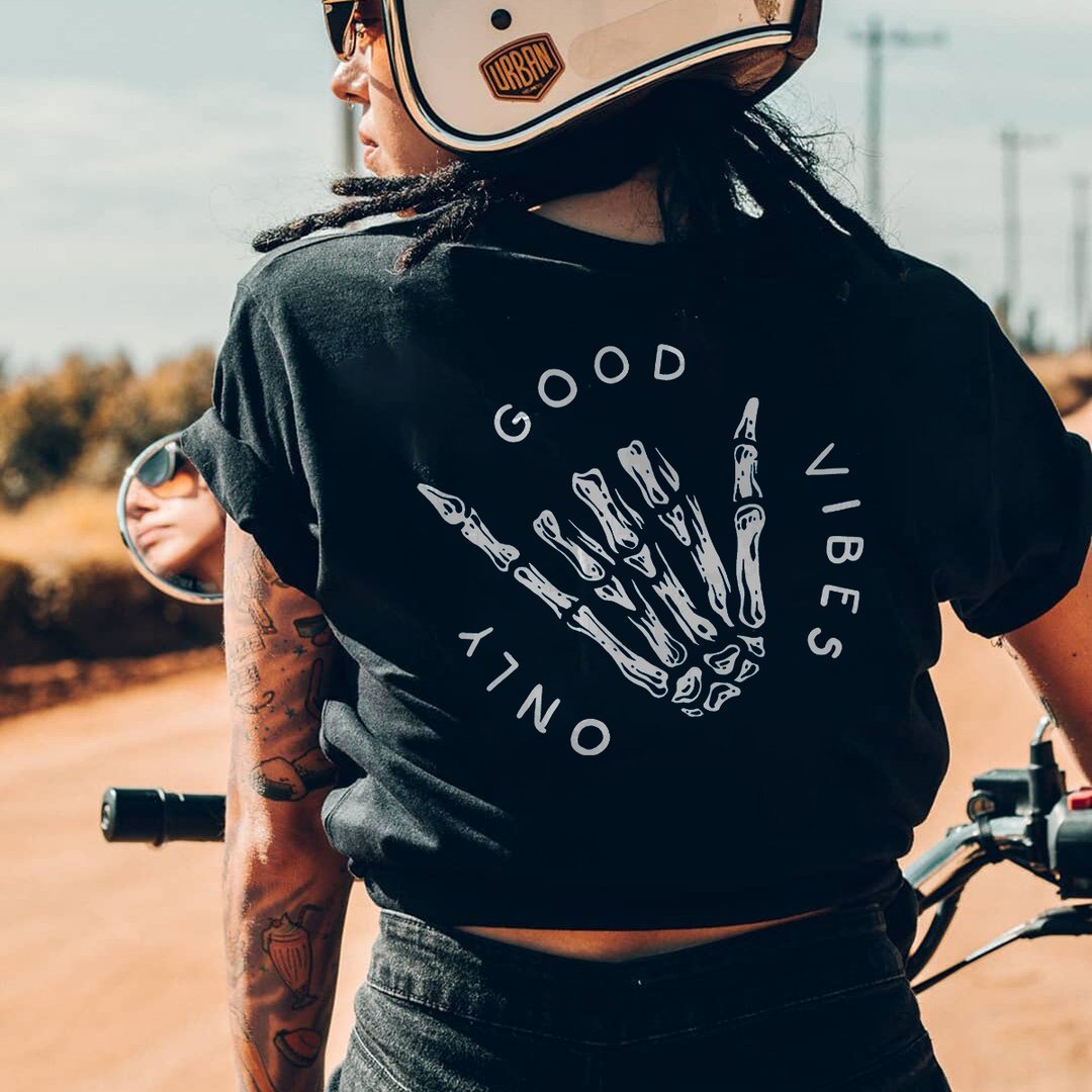 Good Vibes Only Skull T-shirt