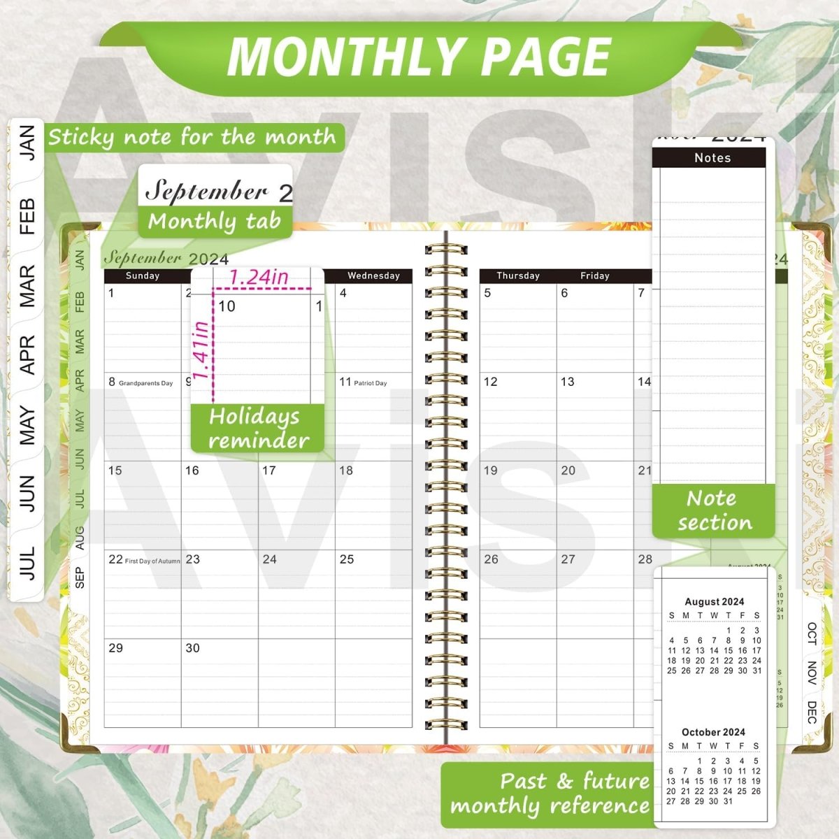 2024 Planner, Weekly & Monthly Planner  Home or Office Use for Gifts