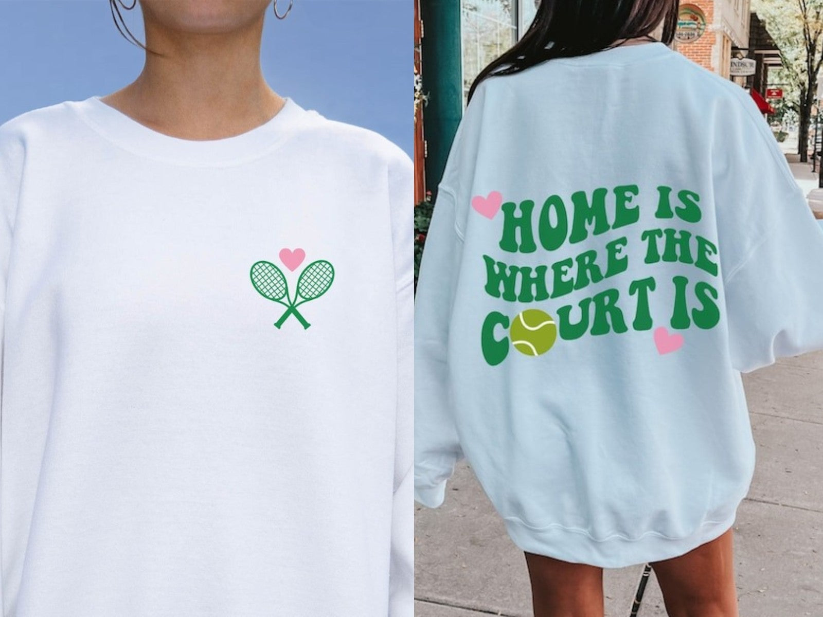 Home is whers the court is Tennis Sweatshirt