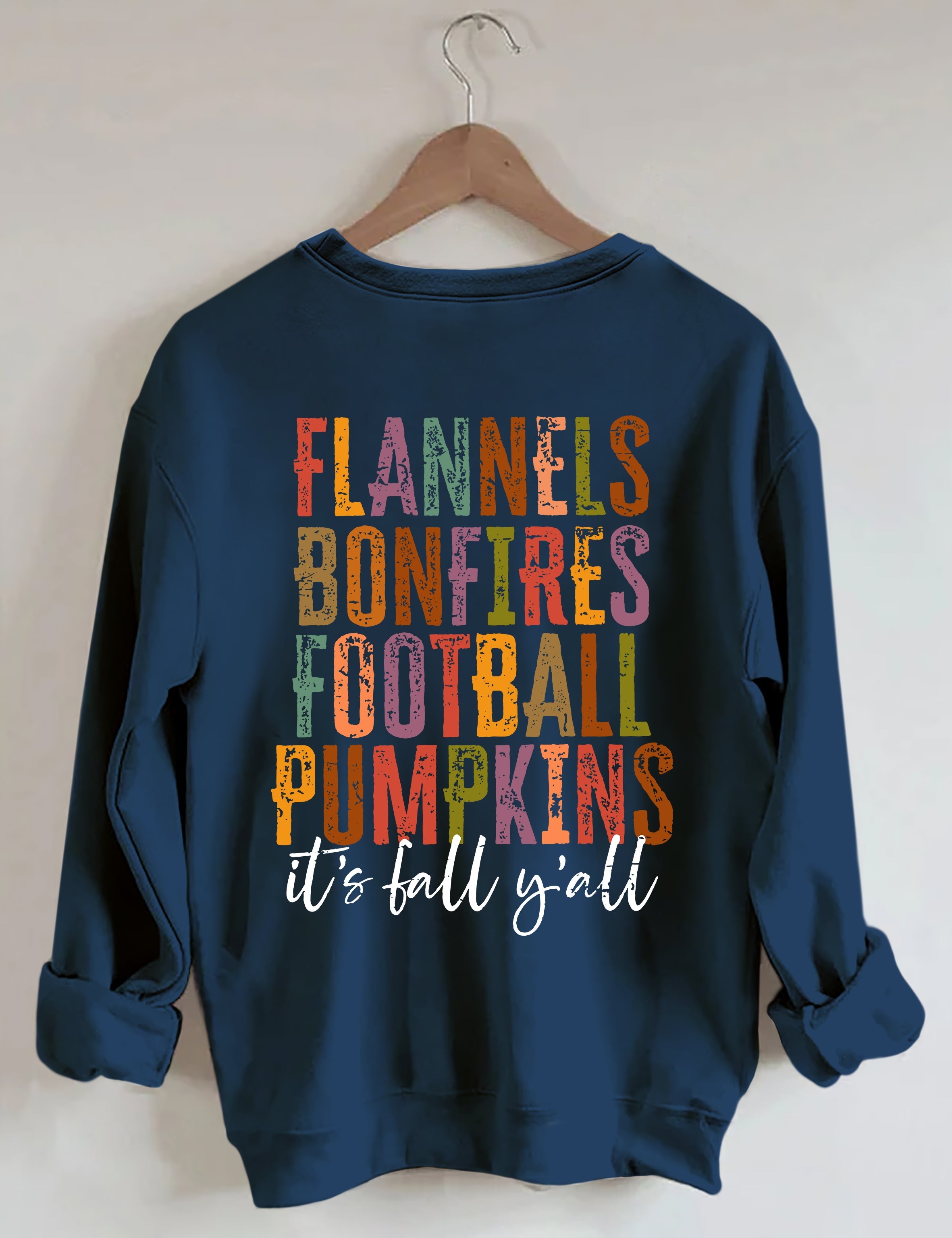 Flannels Bonfires Football Pumpkins Sweatshirt