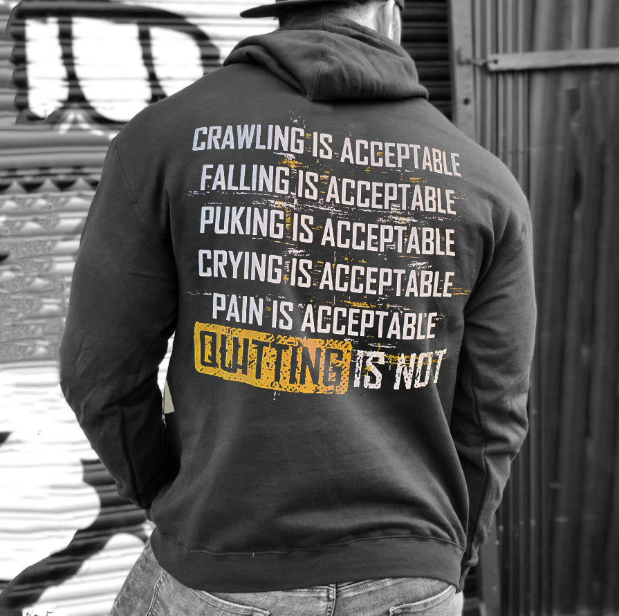 Never Give Up Training Unisex Printed Men's Hoodie