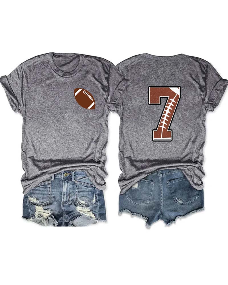 Football Personalized Number T-Shirt