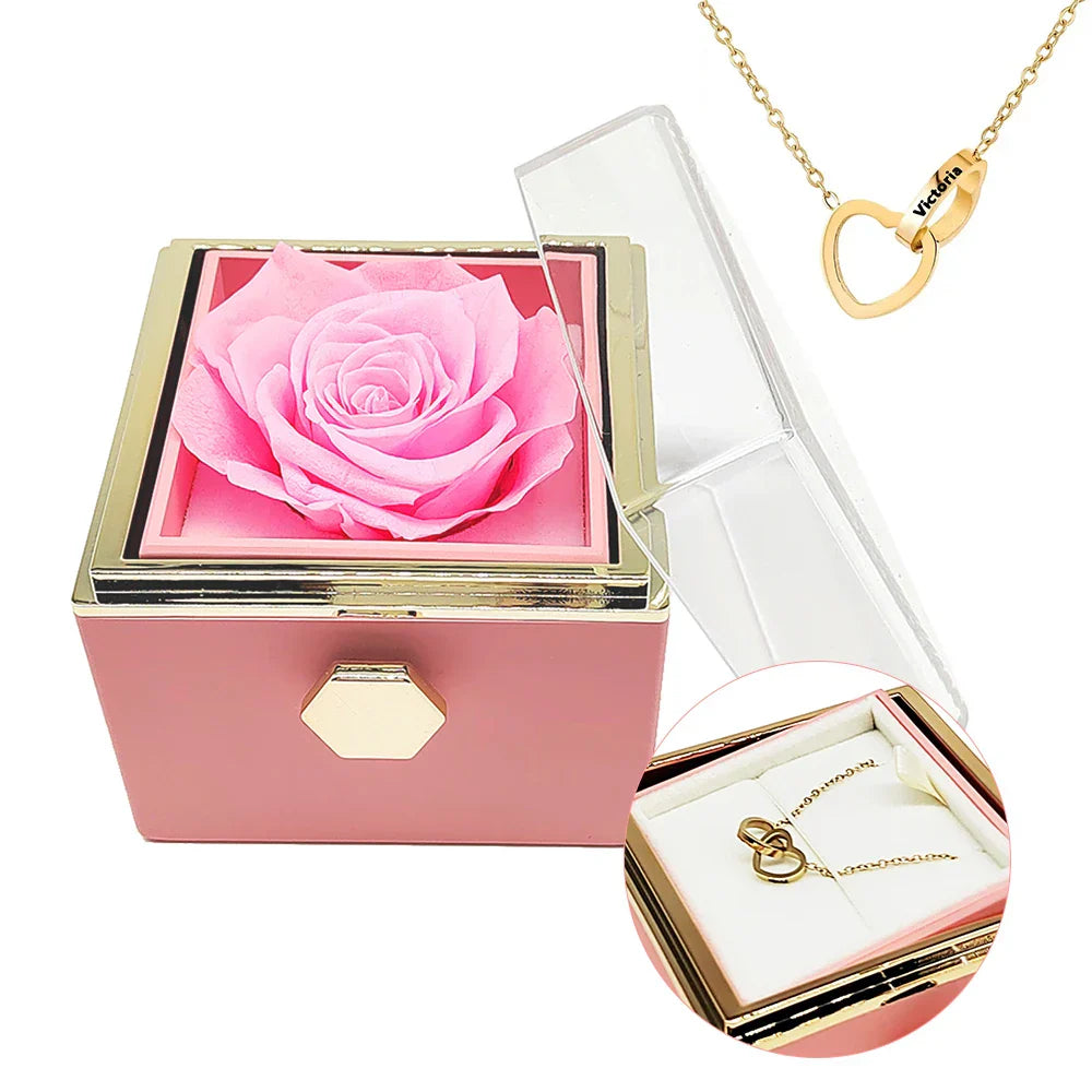 Eternal Rose - Personalised Rotating Rose Box