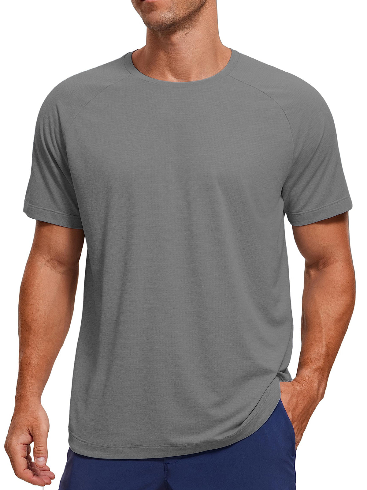 Men's Basic Sports Casual Base T-shirt