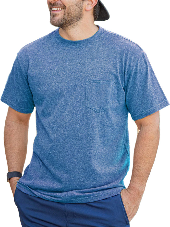 Men's Casual Solid Color Pocket Short Sleeve T-Shirt