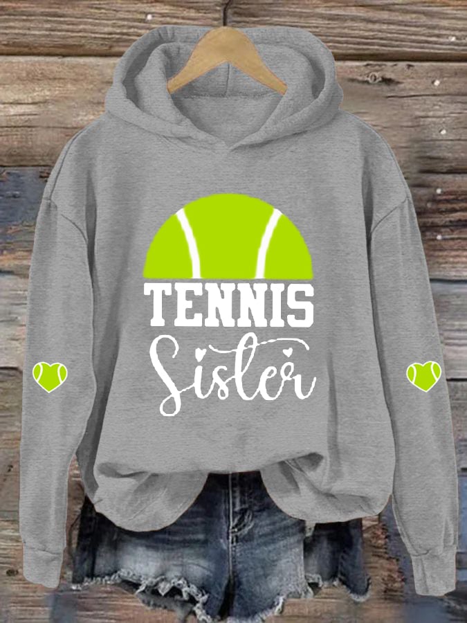 Women's Tennis Sister Tennis Lovers Casual Hoodie