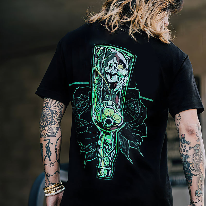 The skeleton Is Trapped Printed Casual Men's T-shirt