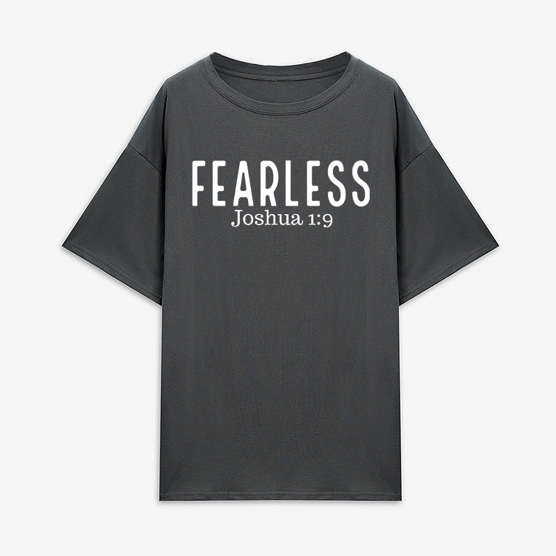 Fearless Joshua 1:9 Printed Women's T-shirt