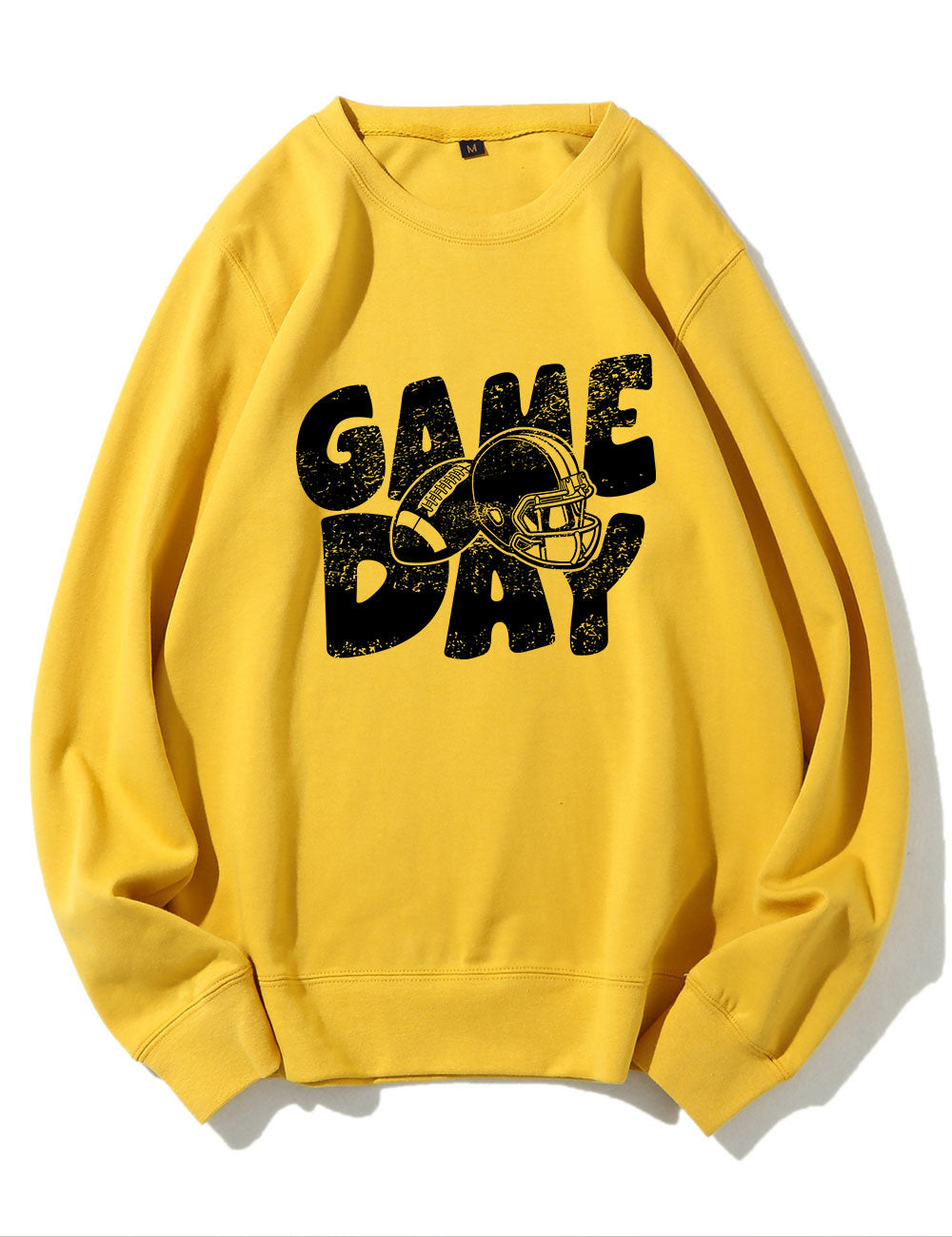 Distressed Helmet Football Game Day Sweatshirt