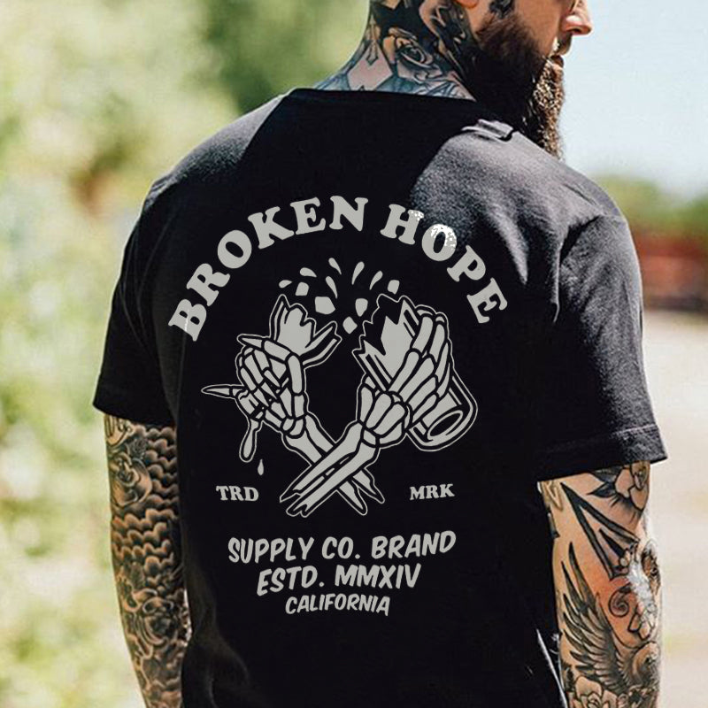 BROKEN HOPE printed loose T-shirt designer