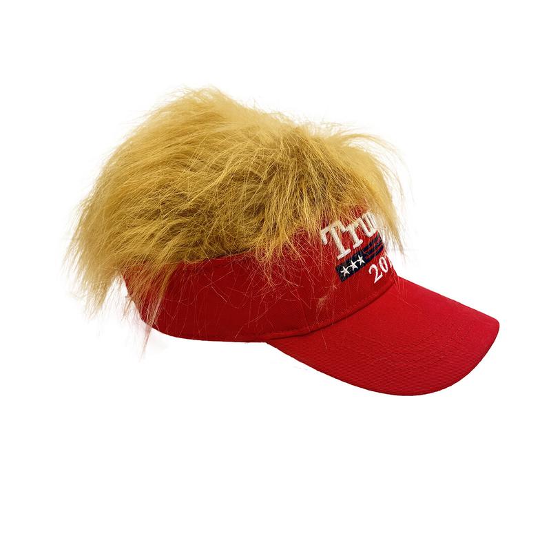 Trump 2024 Hat with Hair,Donald Trump Make America Great Again Wig Hat Embroidered Ultra Adjustable Baseball Cap