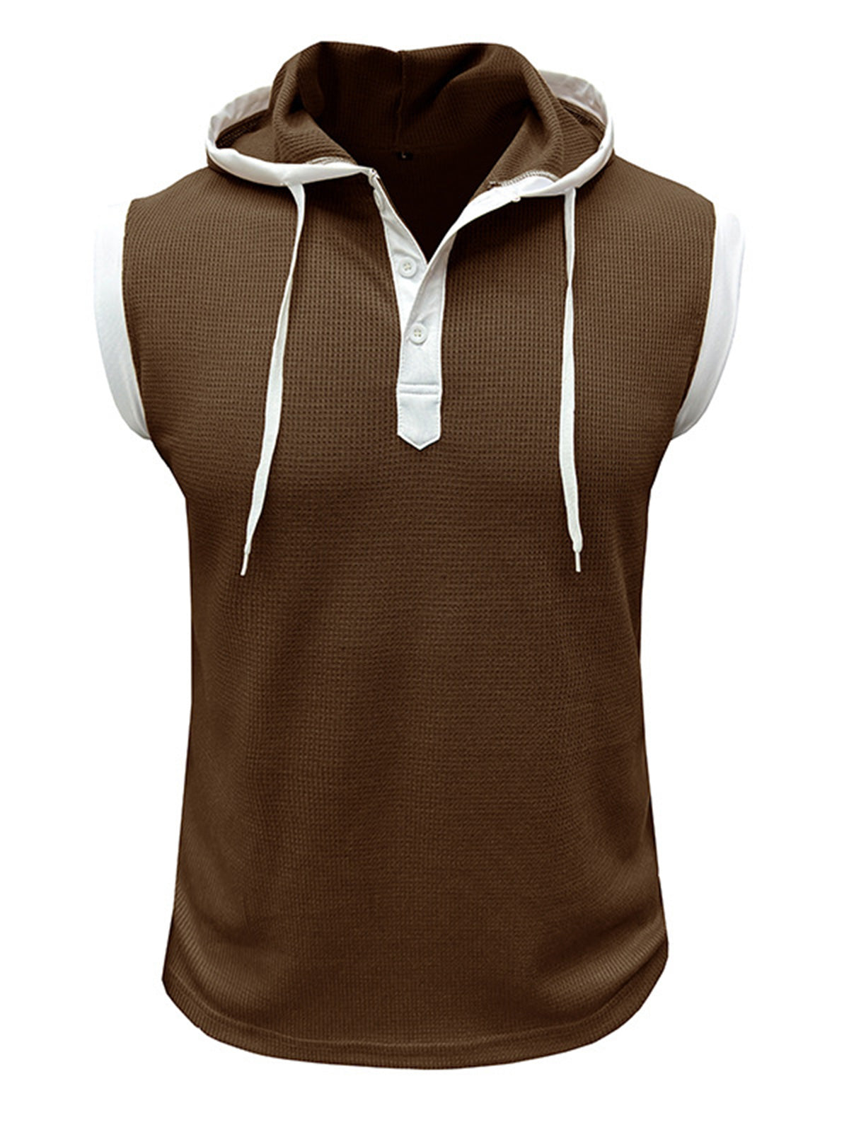 Men's Basic Casual Hooded Sleeveless T-Shirt Vest