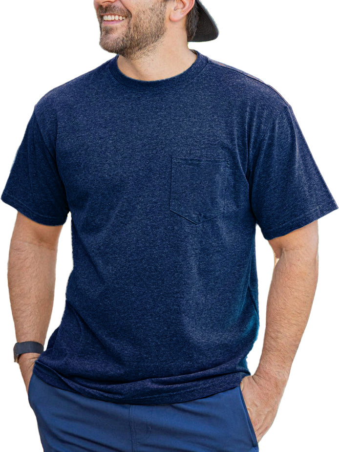 Men's Casual Solid Color Pocket Short Sleeve T-Shirt