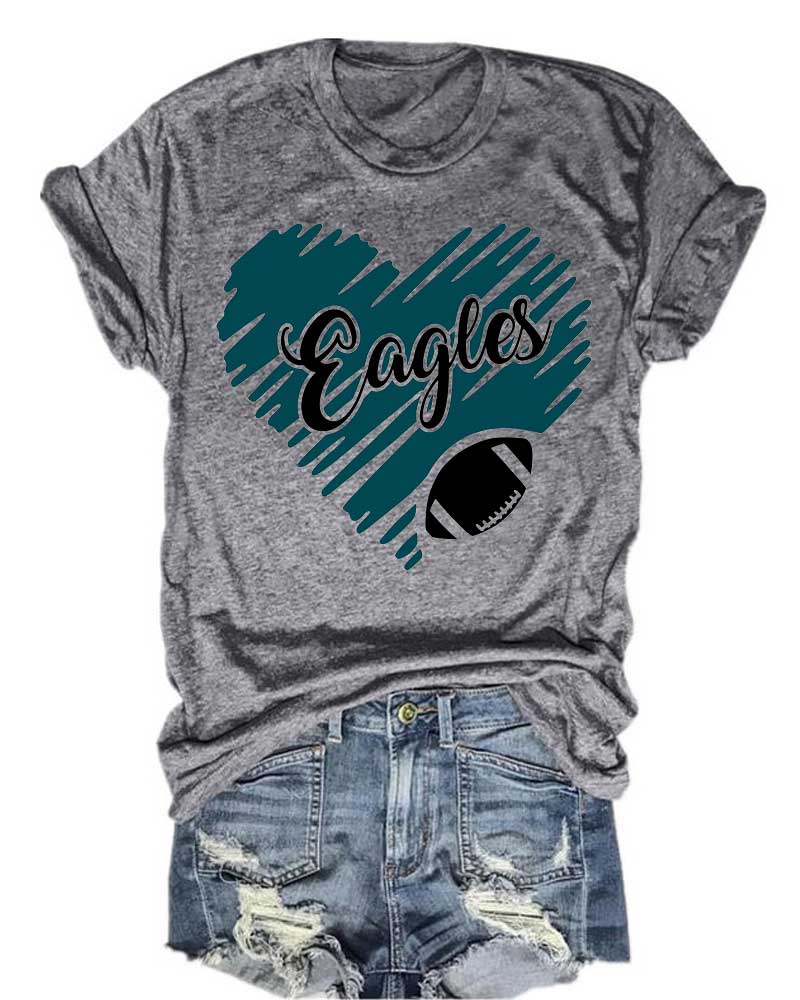 Eagles Heart Design T-Shirt