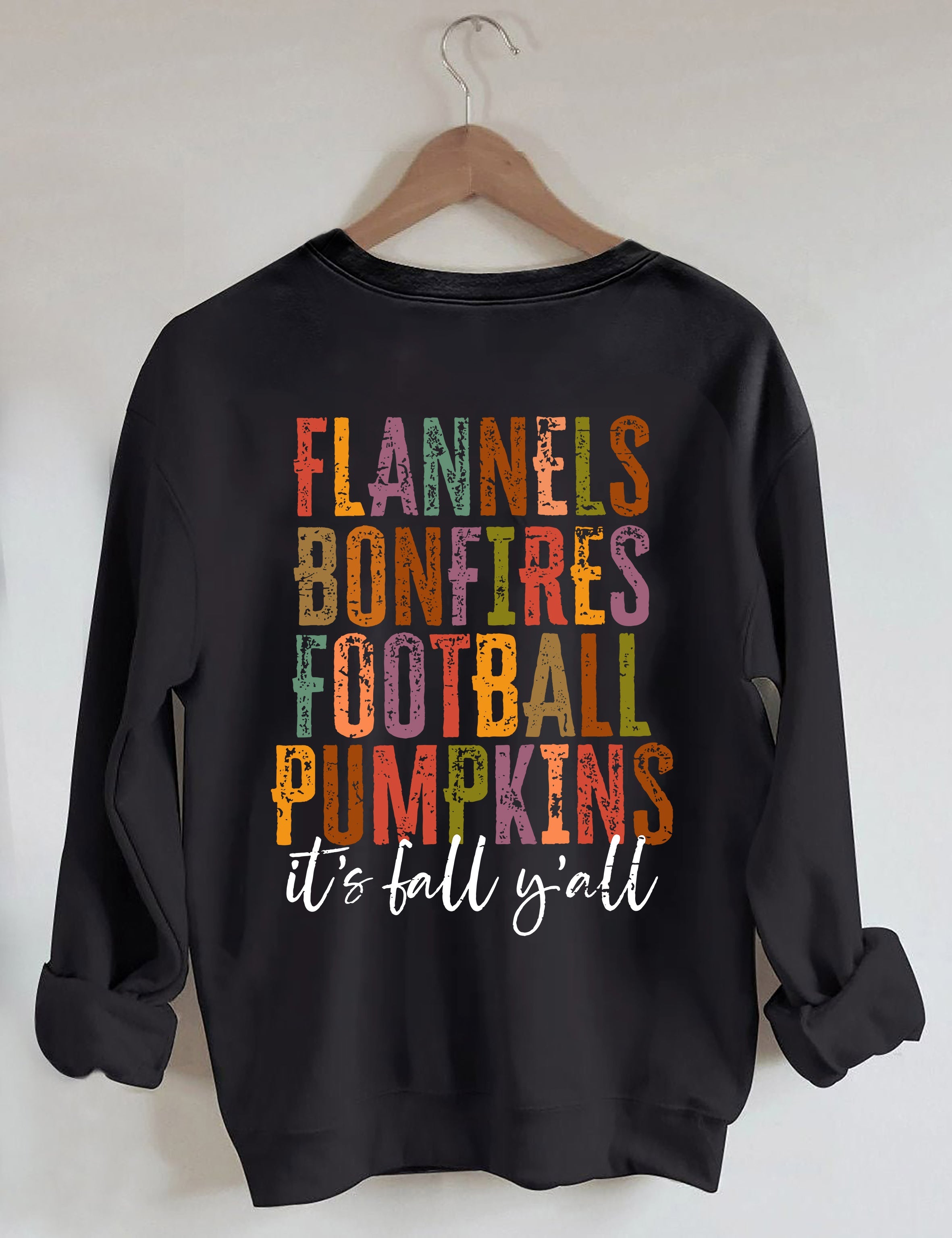 Flannels Bonfires Football Pumpkins Sweatshirt