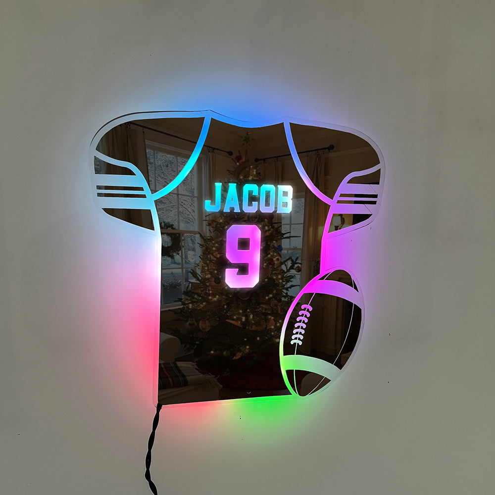 Personalized LED Cool Mirror Lights For Sports fans