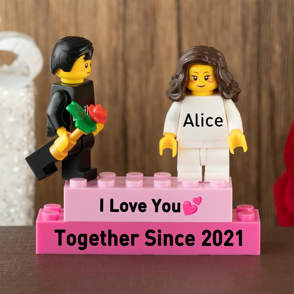 Personalized Couple Figures With Her and Him Name For My girlfriend