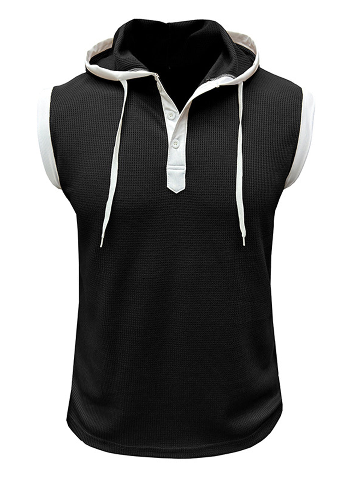 Men's Basic Casual Hooded Sleeveless T-Shirt Vest