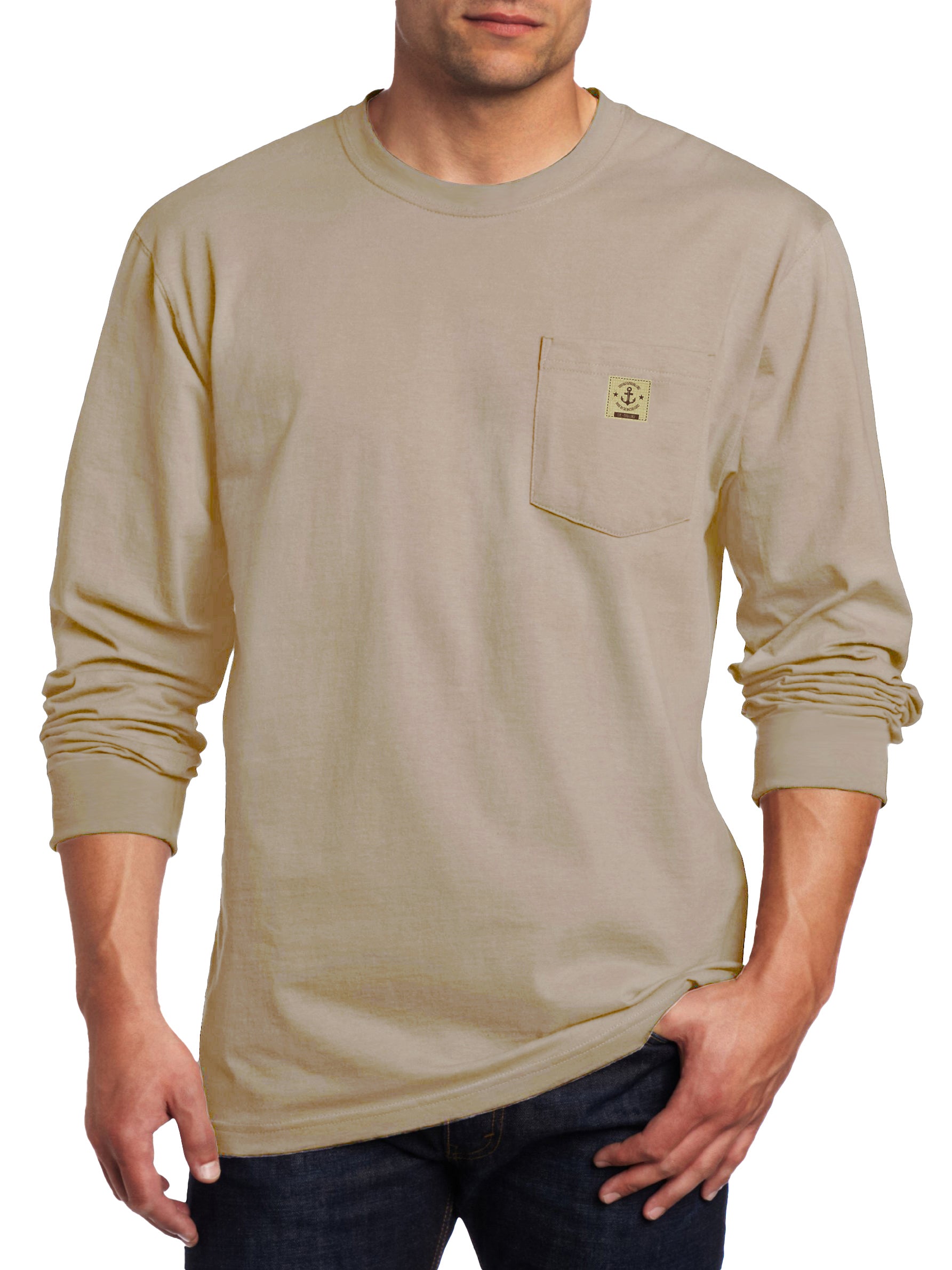 Men's Casual Sports Workwear Bottoming Long Sleeve Pocket T-shirt