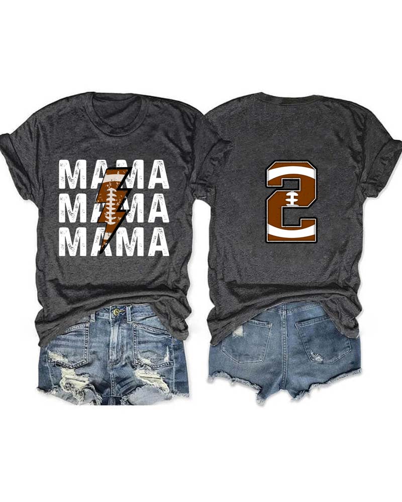 Football Mama Personalized Number T-Shirt