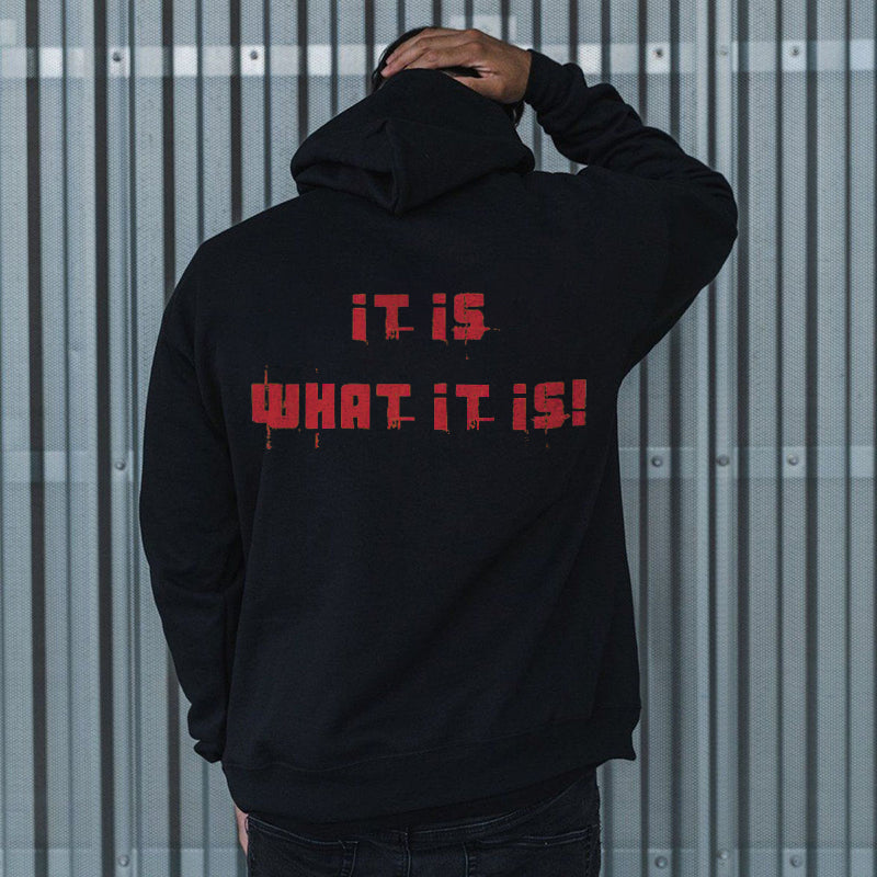 It Is What It Is Creative Print Casual Men???¡§o?¡§¡§s Hoodie