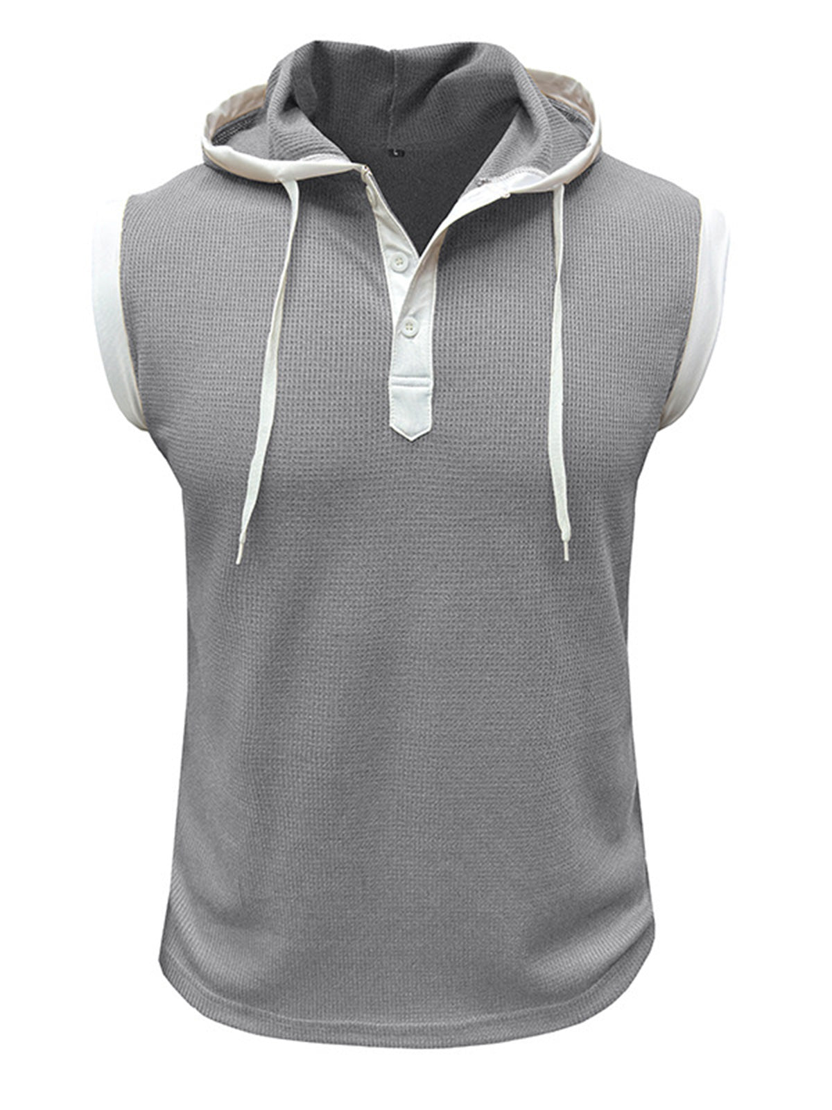 Men's Basic Casual Hooded Sleeveless T-Shirt Vest