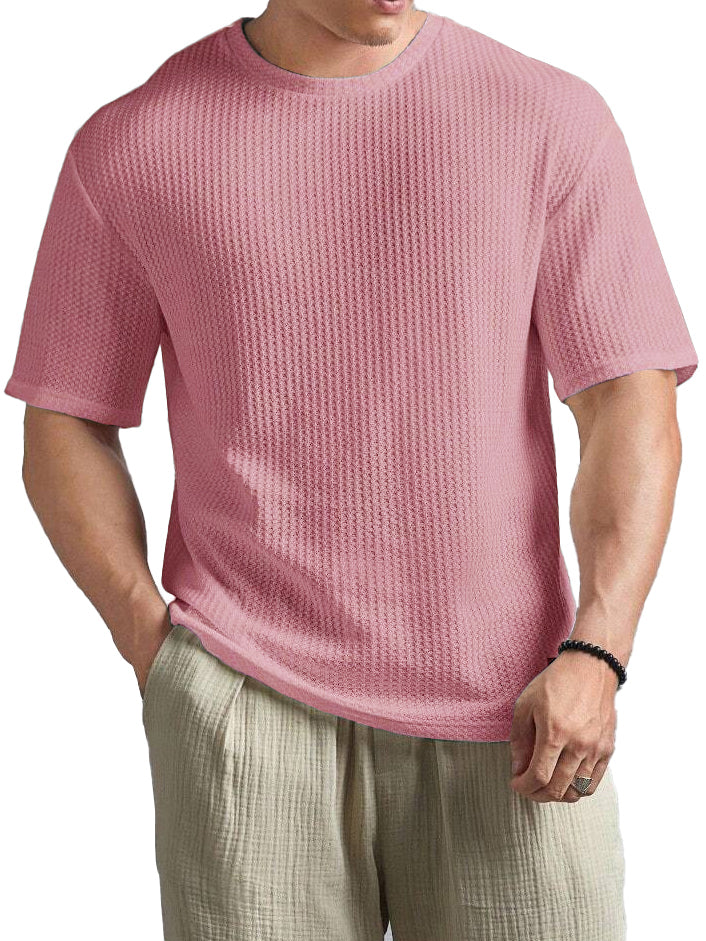 Men's Fashionable Basic Round Neck Short Sleeve T-Shirt